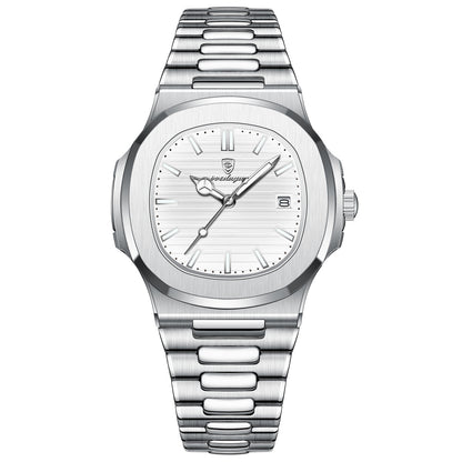 50m Waterproof Luminous Quartz Watch – Stainless Steel