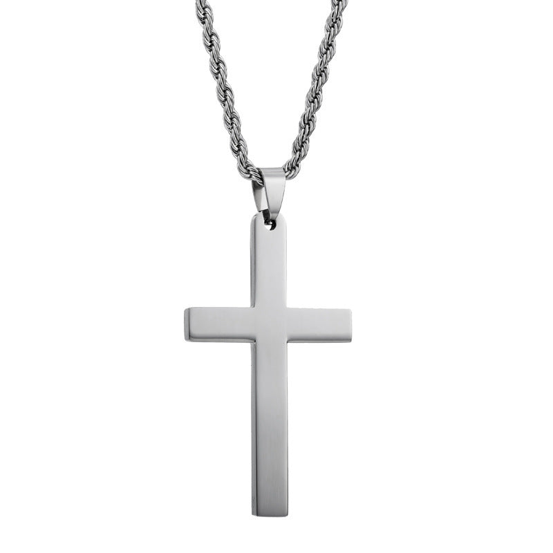 Stainless Steel Cross Pendant Necklace – product view 1