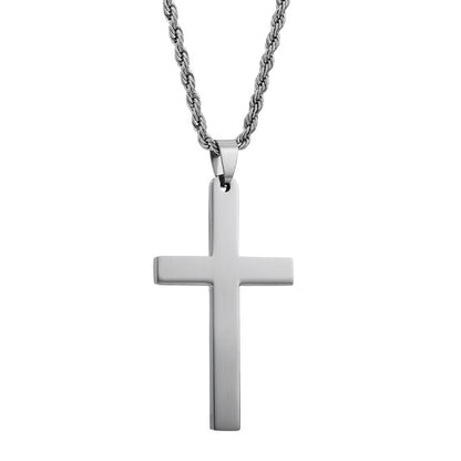 Stainless Steel Cross Pendant Necklace – product view 1
