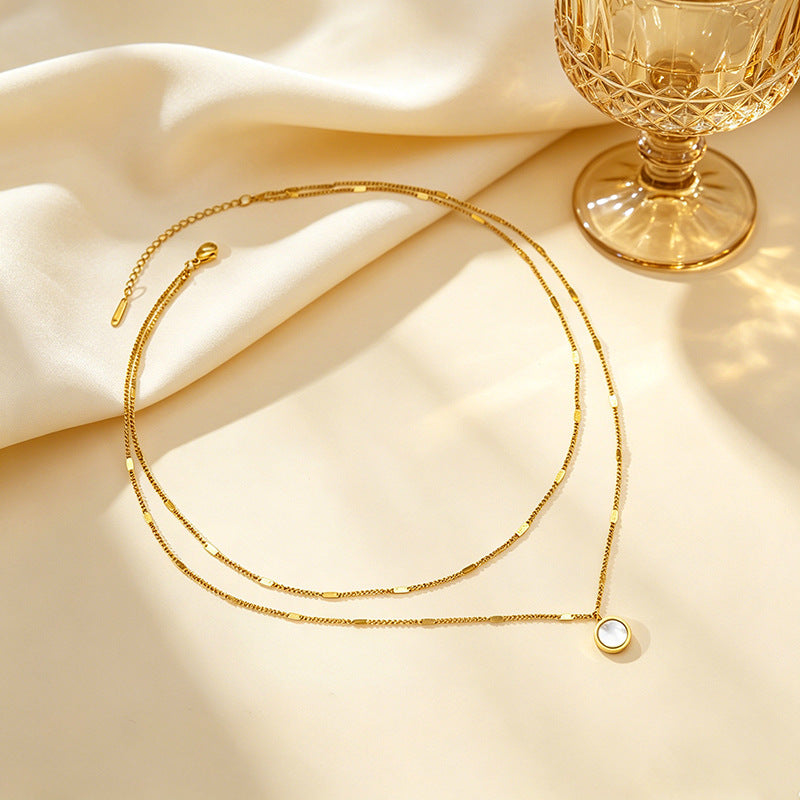 Round Stainless Steel Chain Clavicle Chain – product view 2