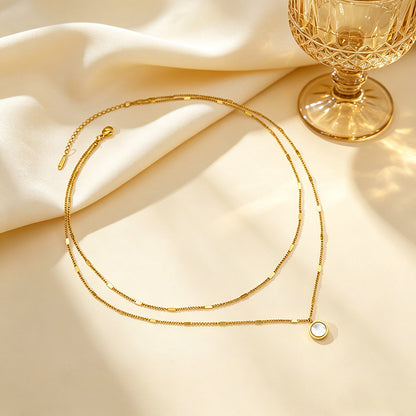 Round Stainless Steel Chain Clavicle Chain – product view 2