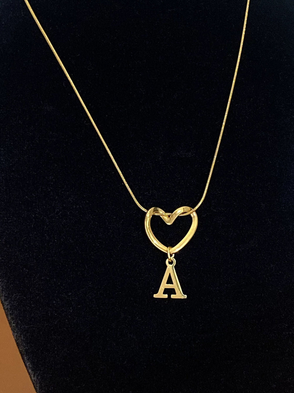 Alphabet Heart Pendant Necklace – product view 6