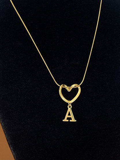 Alphabet Heart Pendant Necklace – product view 6
