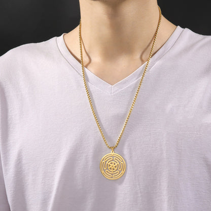 Windmill Ring Pendant Necklace – product view 4