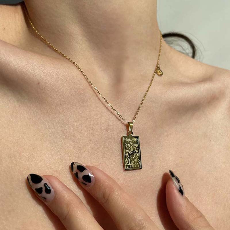 Zodiac Titanium Steel Clavicle Necklace – product view 1
