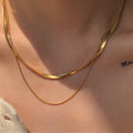 Double Layer Geometric Pendant Necklace
