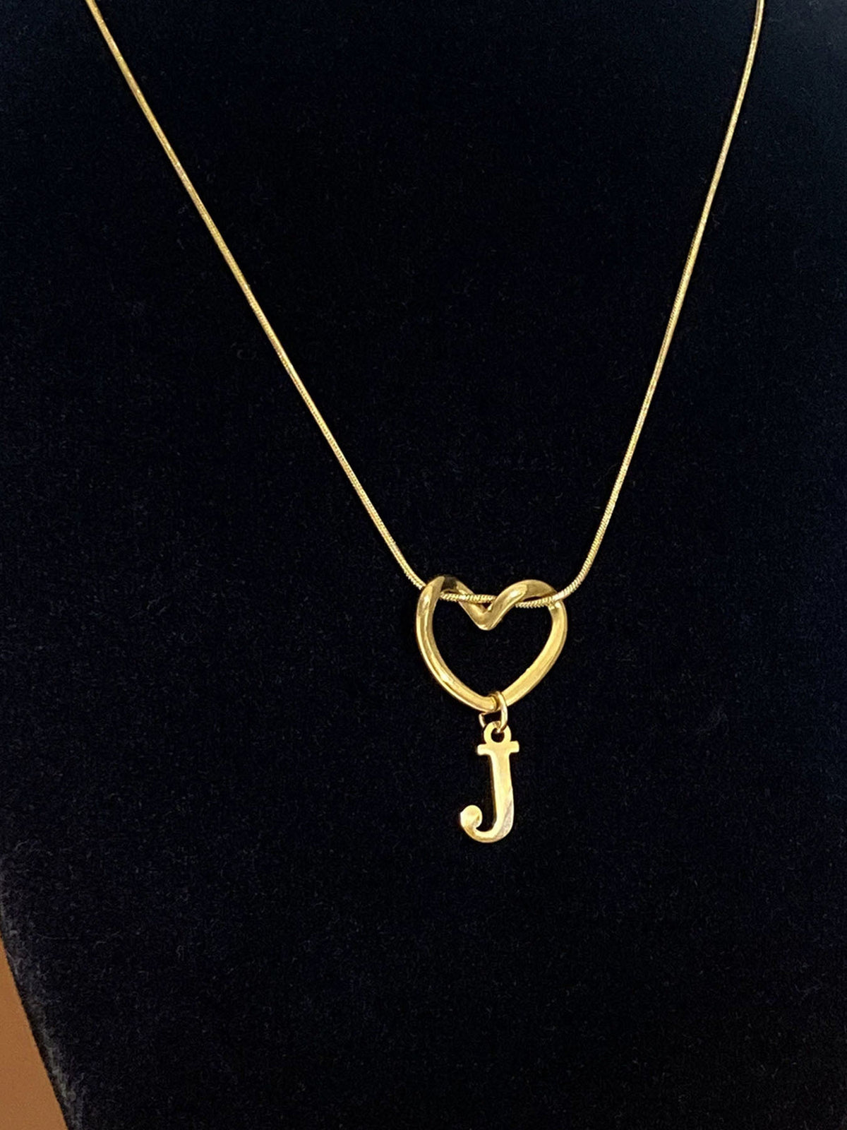 Alphabet Heart Pendant Necklace – product view 15