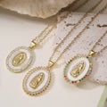 Geometric Crystal Pendant Necklace