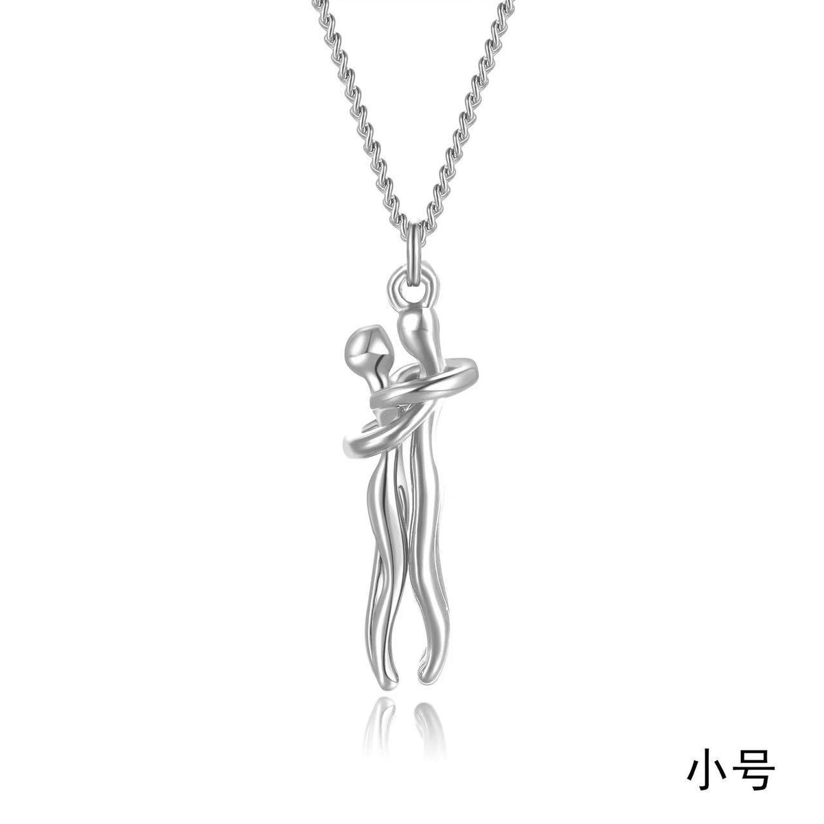 Mother & Child Embrace Pendant Necklace – product view 9