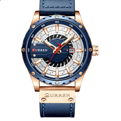Curren Mens Calendar Leather Watch – product view 1