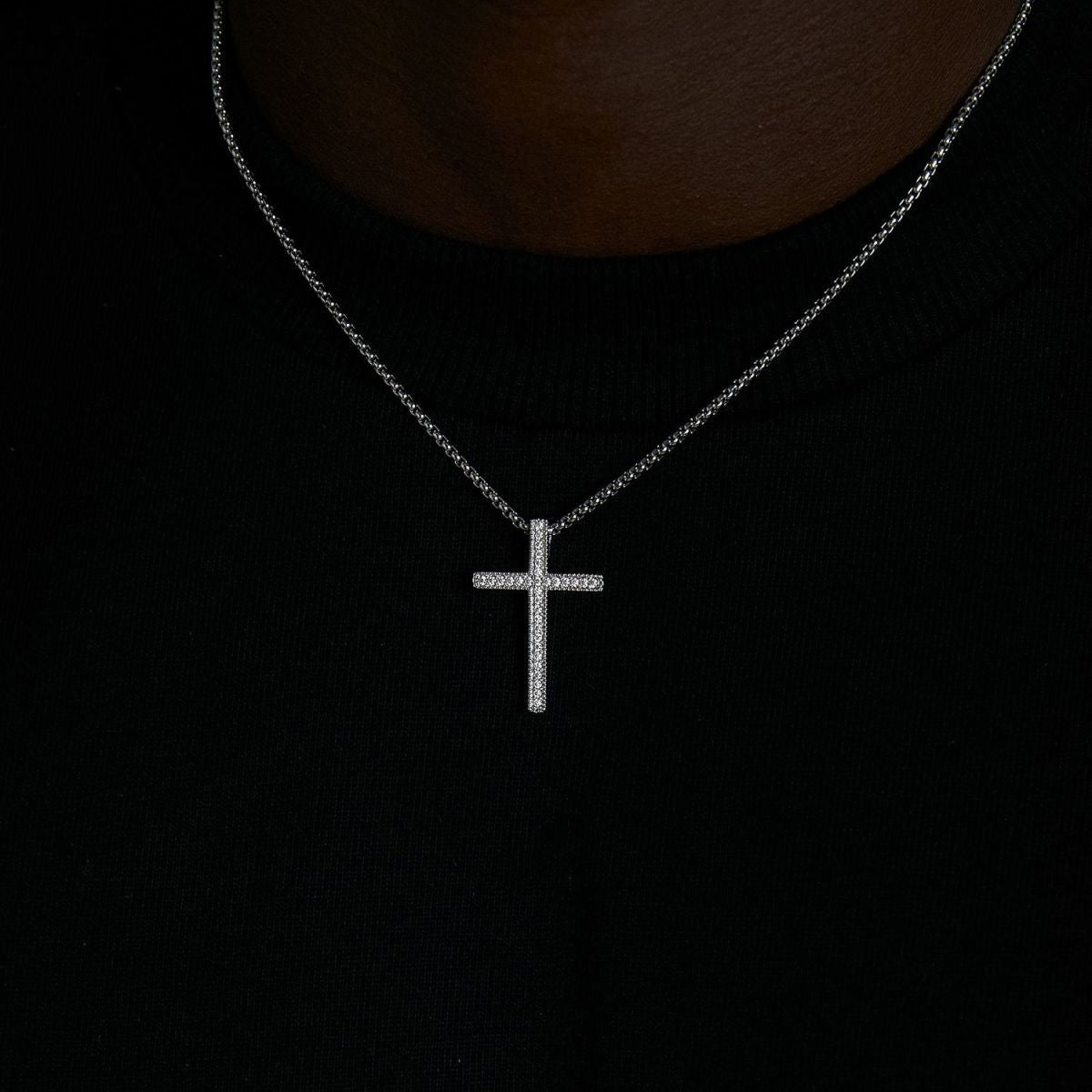 Crystal Cross Pendant Necklace – product view 6