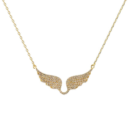 Angel Wing Crystal Pendant Necklace – product view 5