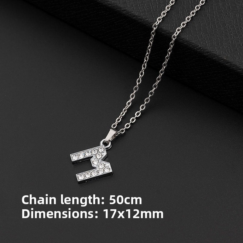 Crystal-Accent Initial Pendant Necklace – product view 18