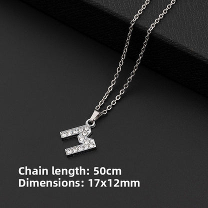 Crystal-Accent Initial Pendant Necklace – product view 18