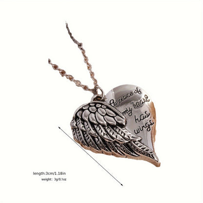 Angel Wings Heart-shaped Necklace – product view 5