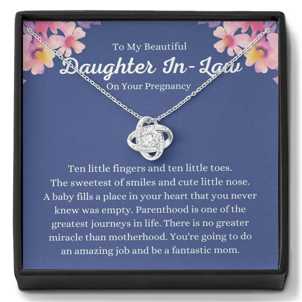 Rotating Four-leaf Clover Crystal Necklace – product view 1