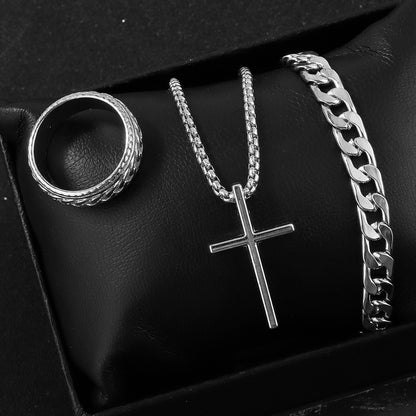 Three-Piece Cross Jewelry Set – product view 5
