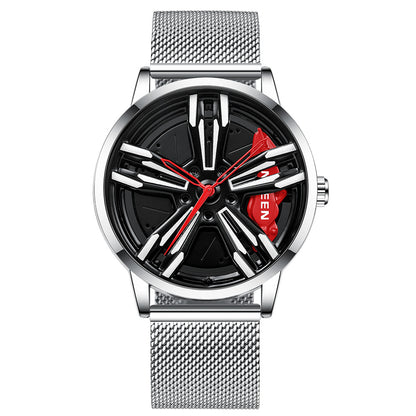 Rotating hub nightlight watch