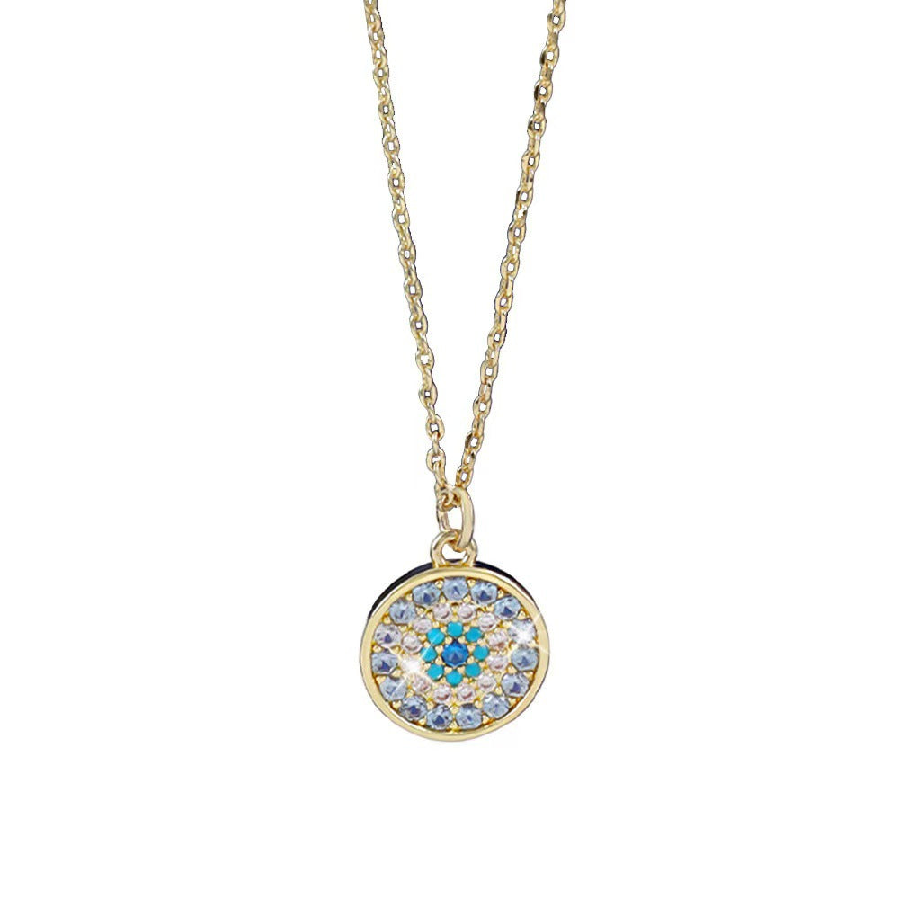 Round Crystal Pendant Necklace – product view 4