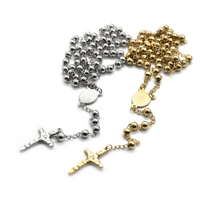 Wide Cross Chain Necklace – product view 5