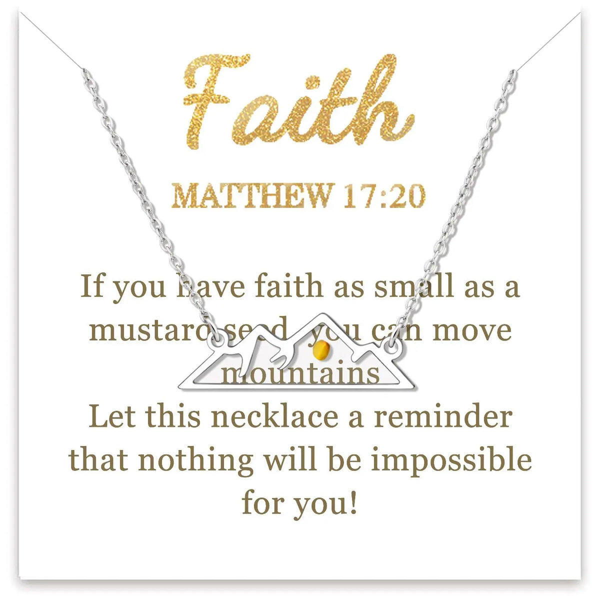 Oval Inspirational Necklace – product view 15