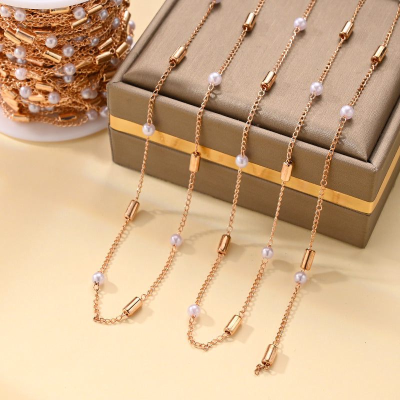 Imitation Pearl Chain Necklace – product view 8