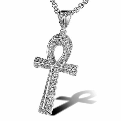 Egyptian Ankh Cross Stainless Steel Necklace – product view 2