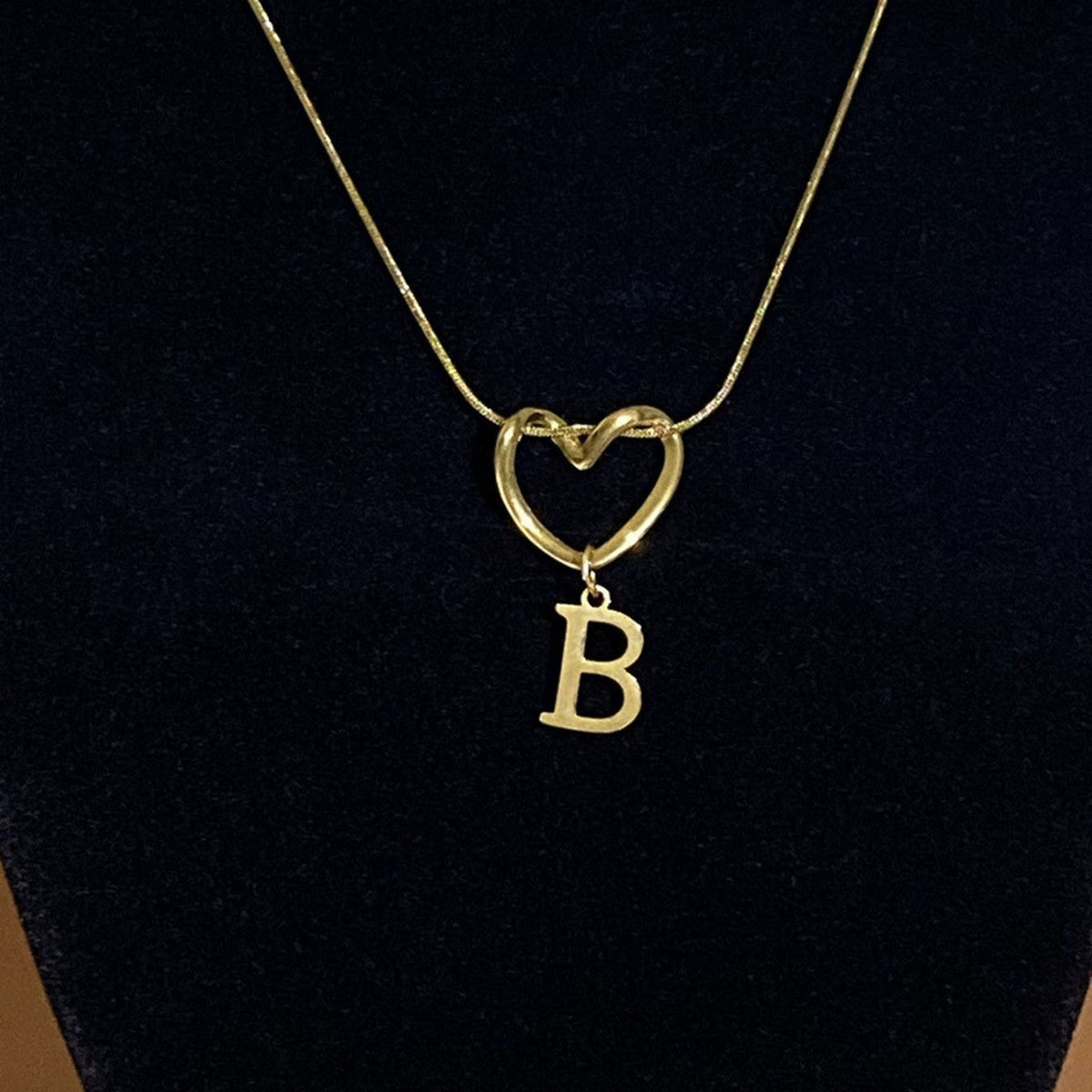 Alphabet Heart Pendant Necklace – product view 5