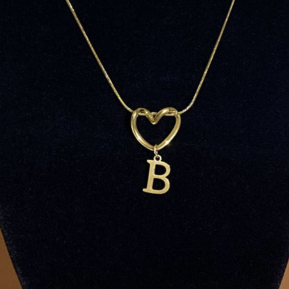 Alphabet Heart Pendant Necklace – product view 5
