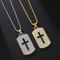 Crystal-Accent Cross Pendant Necklace