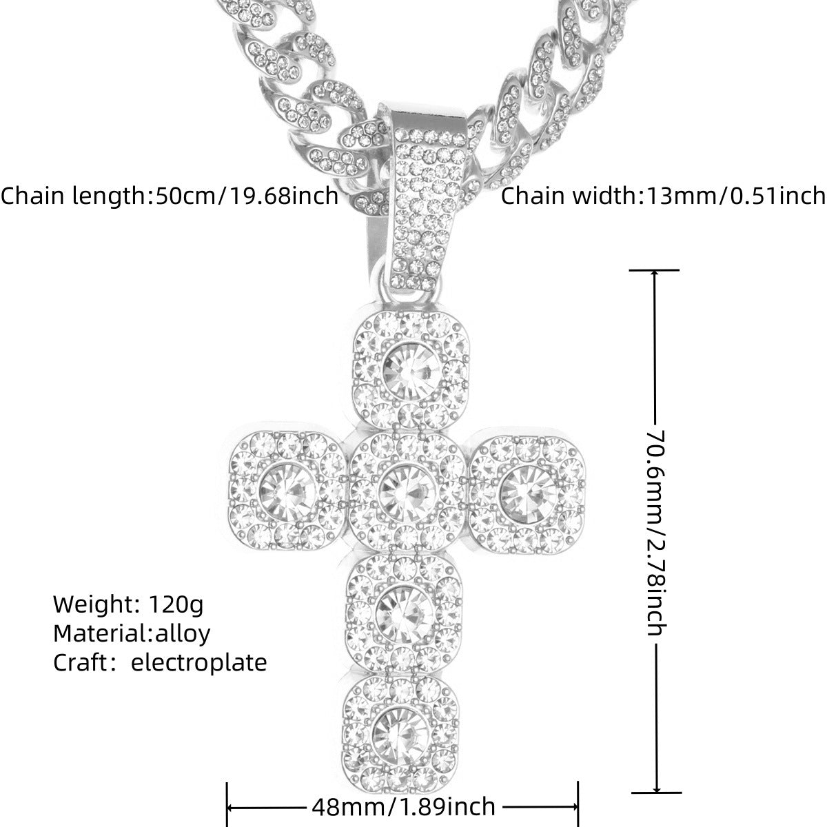 Cuban Chain Necklace Pendant – product view 11