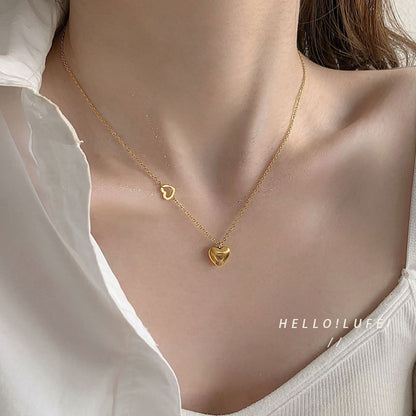 Minimalist Titanium Steel Clavicle Necklace – product view 25