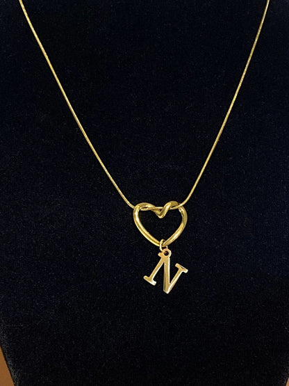 Alphabet Heart Pendant Necklace – product view 19