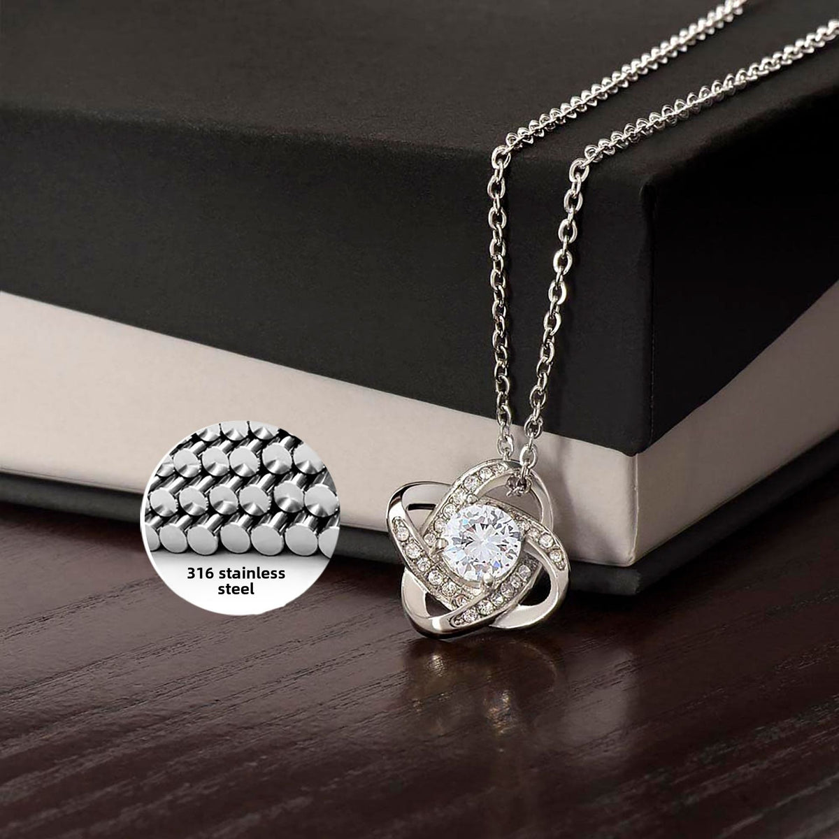 Four-leaf Clover Crystal-accent Necklace – product view 8