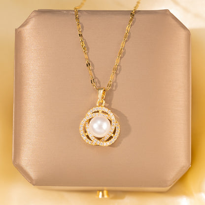 Minimalist Titanium Steel Clavicle Necklace – product view 41