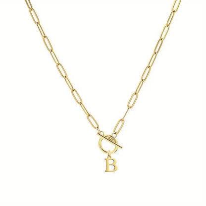 Initial Paperclip Chain Necklace – product view 6