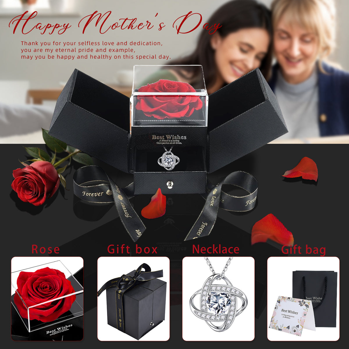 Four-Leaf Clover Pendant Necklace – product view 5