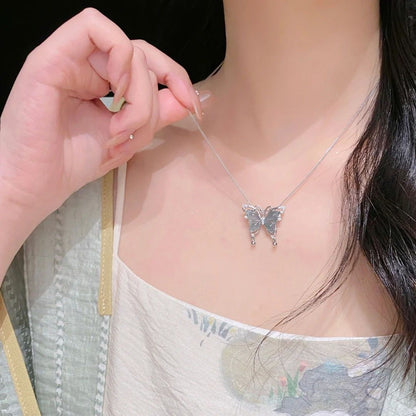 Ice-clear Butterfly Necklace for Women – product view 2