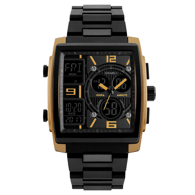 Mens Square Electronic Watch – product view 7