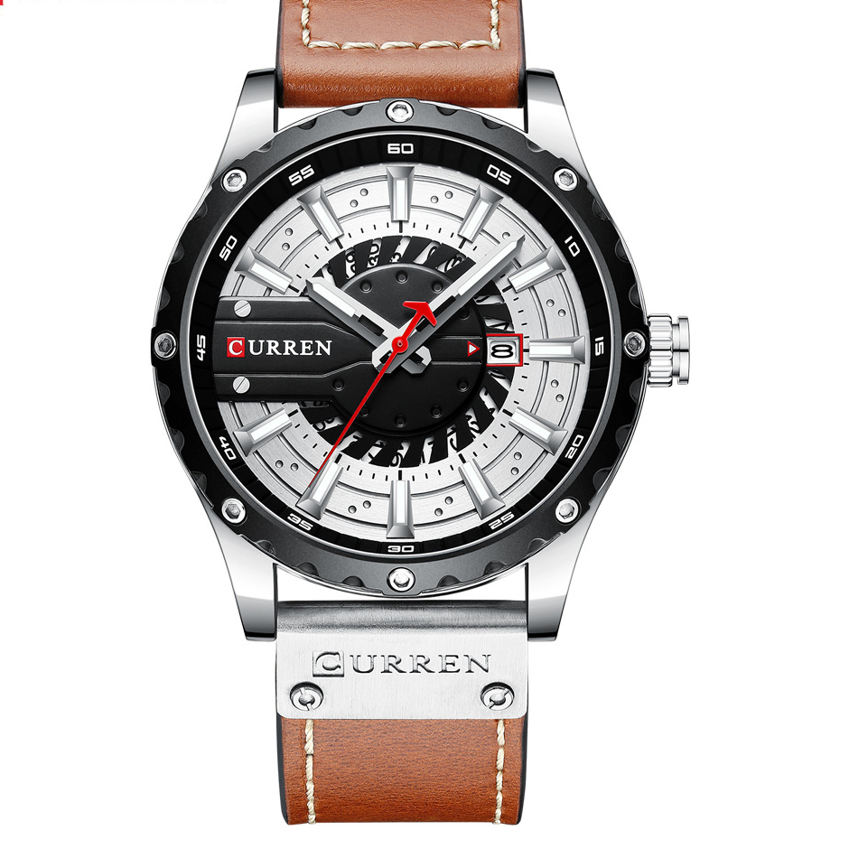 Curren Mens Calendar Leather Watch – product view 2