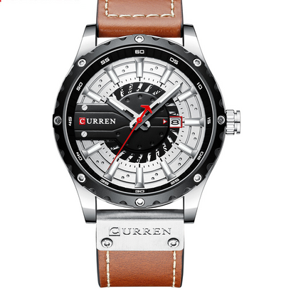 Curren Mens Calendar Leather Watch – product view 2