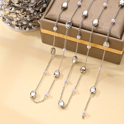 Imitation Pearl Chain Necklace – product view 15