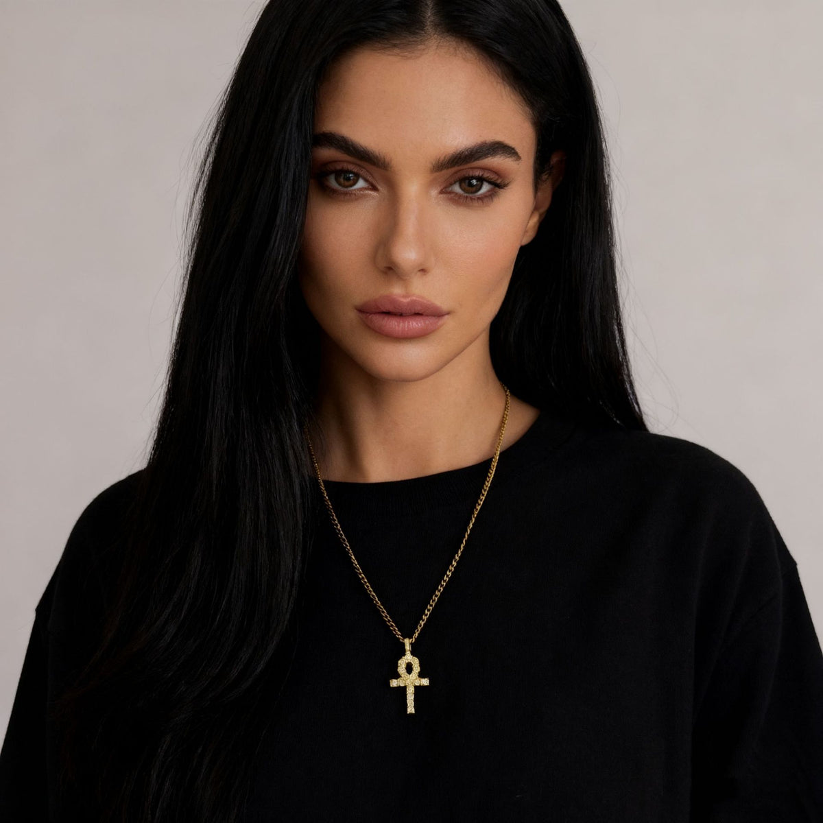 Cross-shaped Key Necklace – product view 4