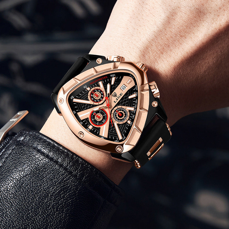 Polygonal Luminous Calendar Watch – product view 5