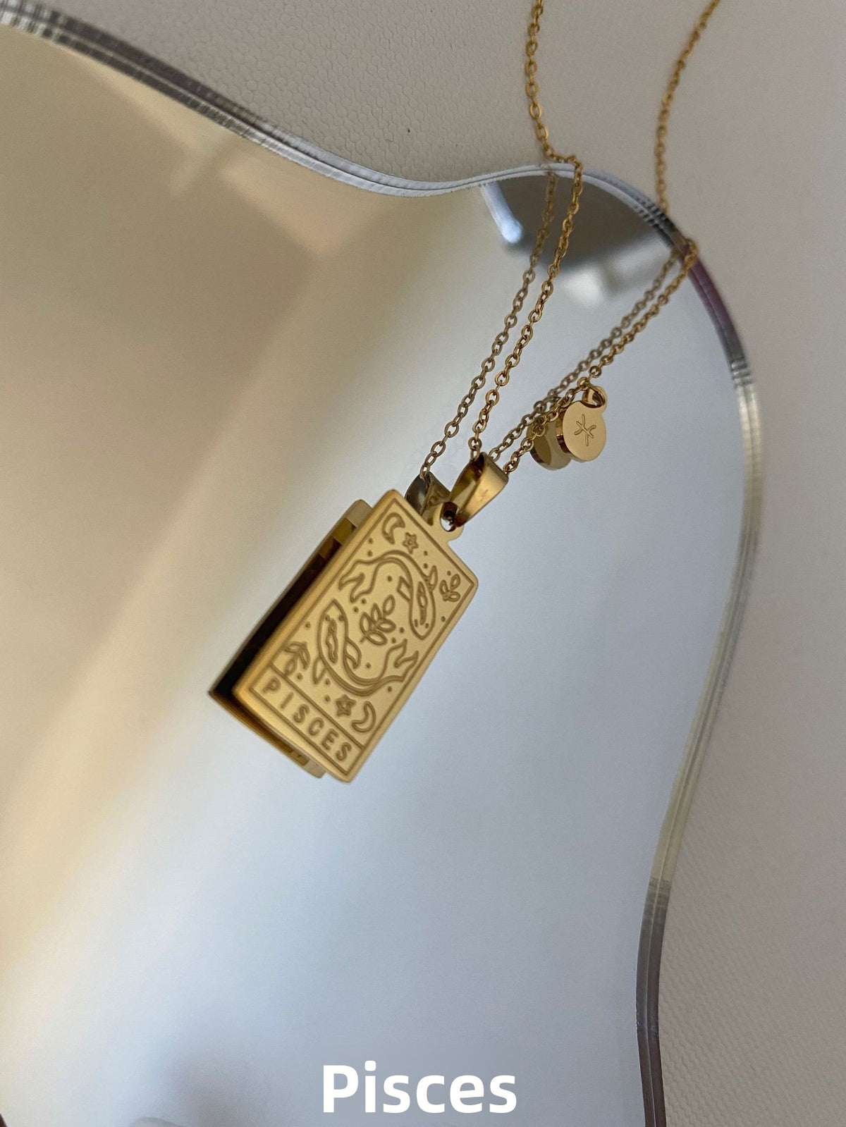 Zodiac Titanium Steel Clavicle Necklace – product view 7