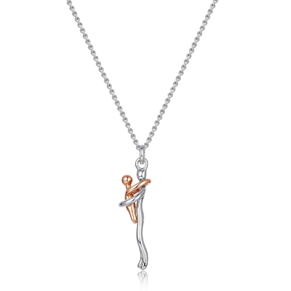 Two-Tone Family Embrace Pendant Necklace – product view 7