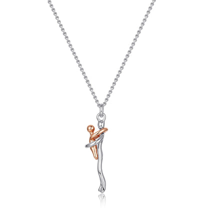 Two-Tone Family Embrace Pendant Necklace – product view 7