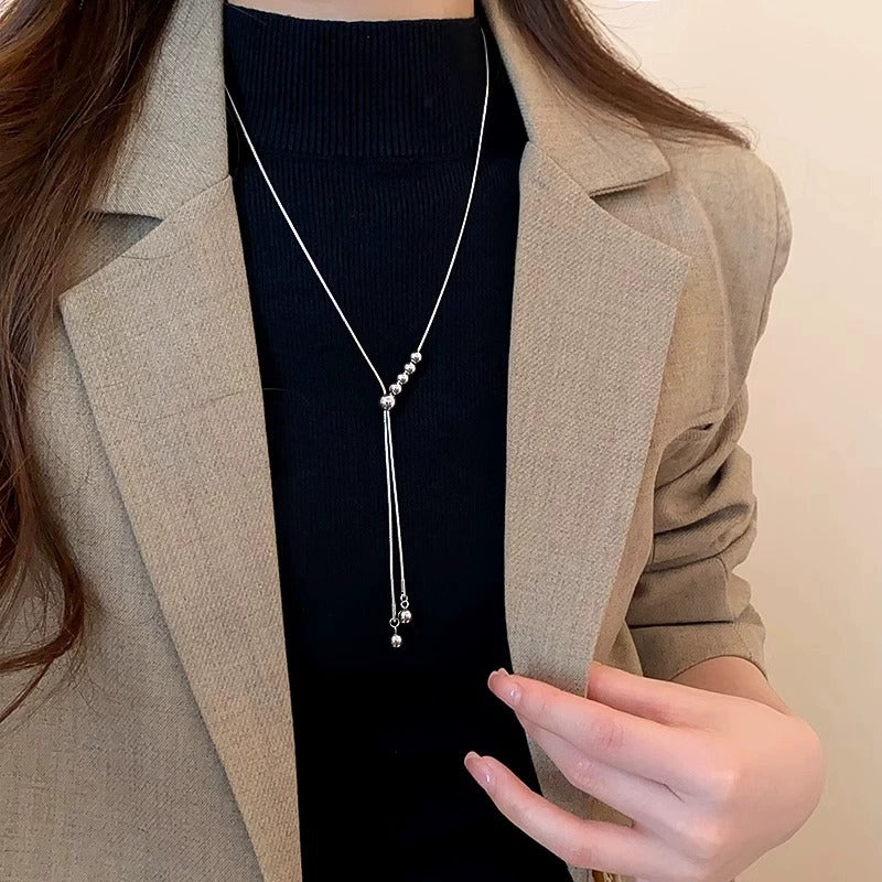 Metal Bead Sweater Chain – product view 5