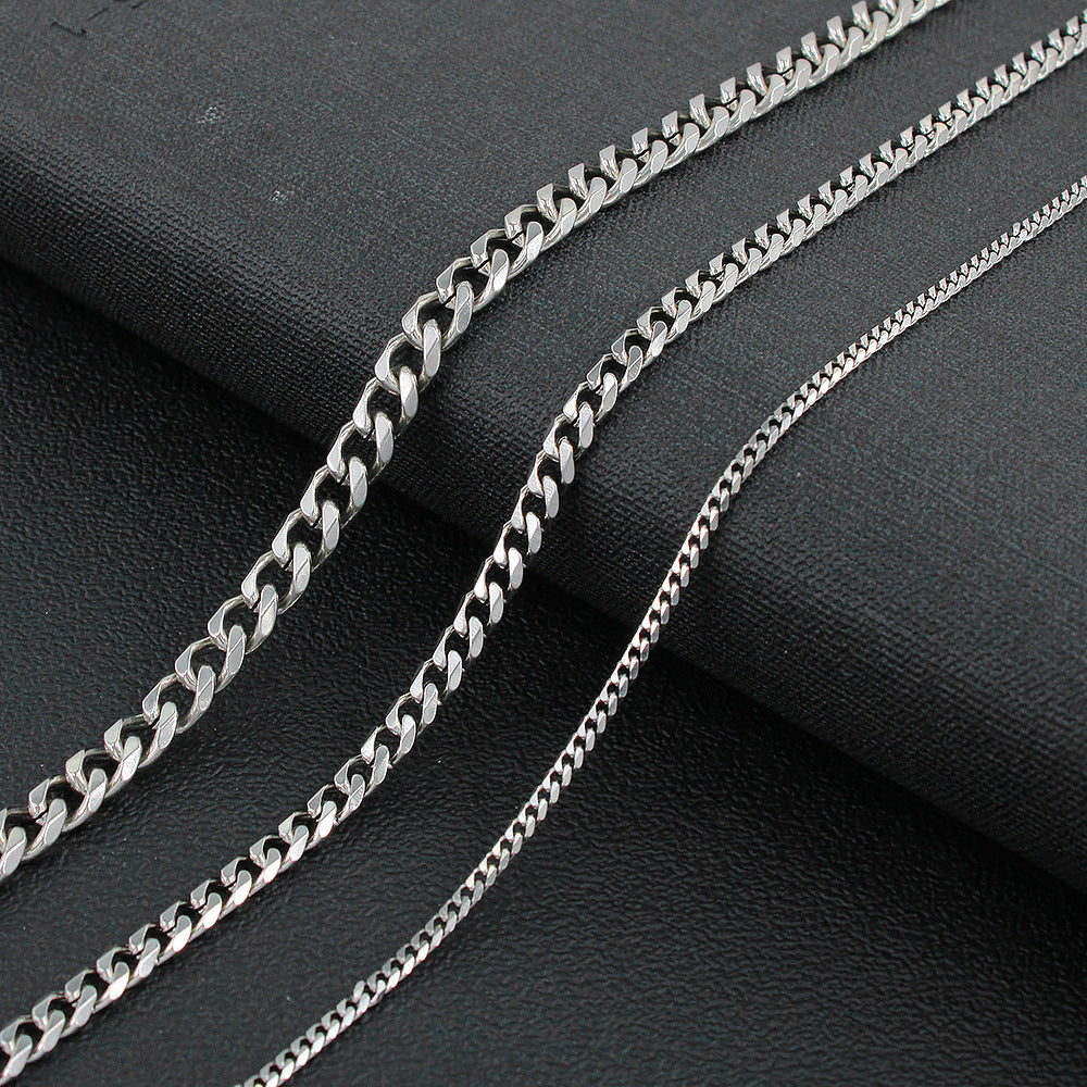 Stainless Steel Cuban Chain Necklace – product view 16