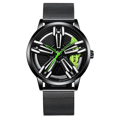 Rotating hub nightlight watch